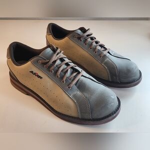 Vintage Looking Leather AMF Bowling Shoes - Two-Tone Brown, Brown Laces - Sz 8.5